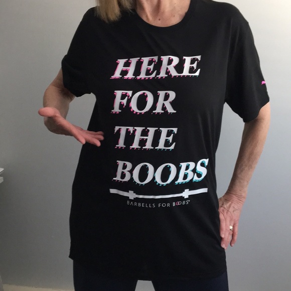 PUMA - Here For The Boobs - Breast Cancer Awareness T-shirt - Size: Large